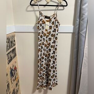 Vintage Ribbed Sunflower Dress